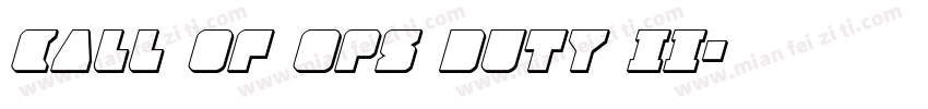 Call of Ops Duty II字体转换
